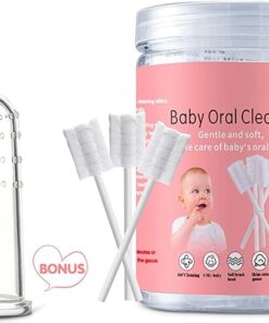 42Pcs Disposable Infant Clean Baby Mouth,Gauze Gum Cleaner Oral Cleaning Stick