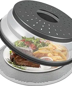 Microwave Food Cover & Collapsible Silicone Mat - Splatter Guard